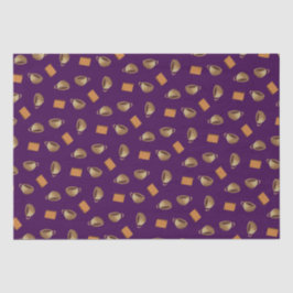 Coffee en Chocolate Biscuits Pattern Paars Food Tissuepapier