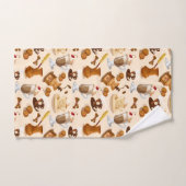 Coffee en Cookie Pattern Bad Handdoek (Handdoek)