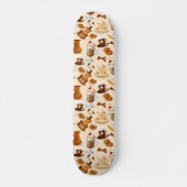 Coffee en Cookie Pattern Persoonlijk Skateboard (Voorkant)