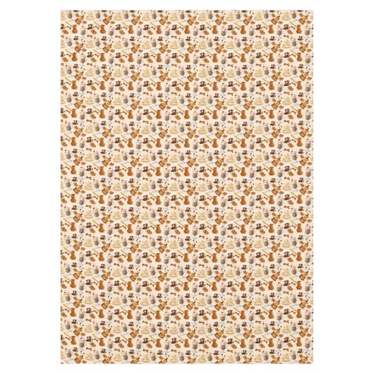 Coffee en Cookie Pattern Tafelkleed (Voorkant)