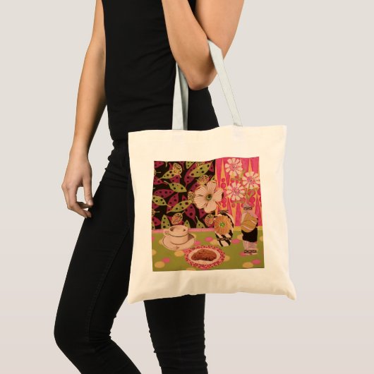 Coffee en Cookies Floral Tas (Voorkant (product))