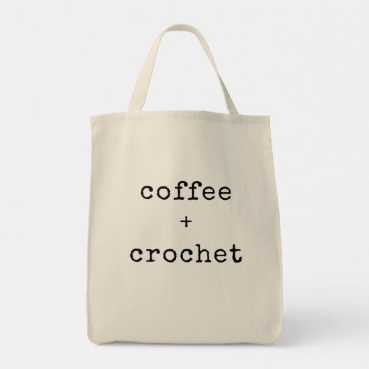 Coffee en Crochet | Editable Text for Crafters Tote Bag (Achterkant)