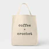 Coffee en Crochet | Editable Text for Crafters Tote Bag (Voorkant)