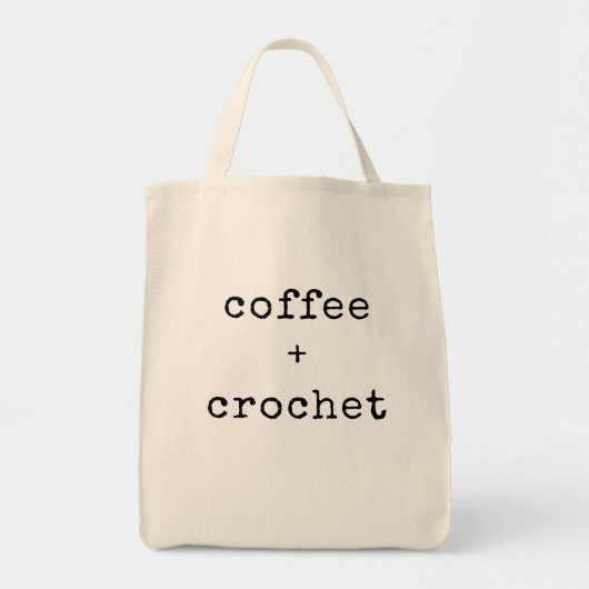 Coffee en Crochet | Editable Text for Crafters Tote Bag (Voorkant)
