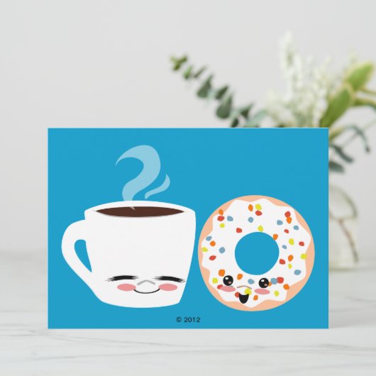 Coffee- en Doughnut-pels Kaart (Staand voorkant)