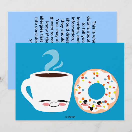Coffee- en Doughnut-pels Kaart (Voorkant / Achterkant)