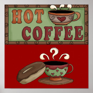 Coffee en Doughnut poster