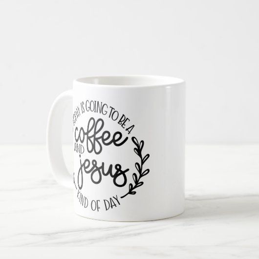 Coffee en Jesus Day Mok Cup (Voorkant links)
