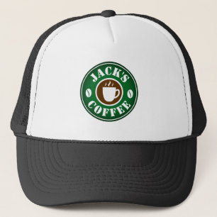 Coffee en logo vrachtwagenhoed voor barista trucker pet