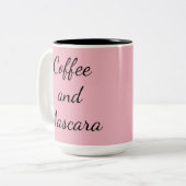 Coffee en Mascara Coffee Tea Cup Tweekleurige Koffiemok (Voorkant links)