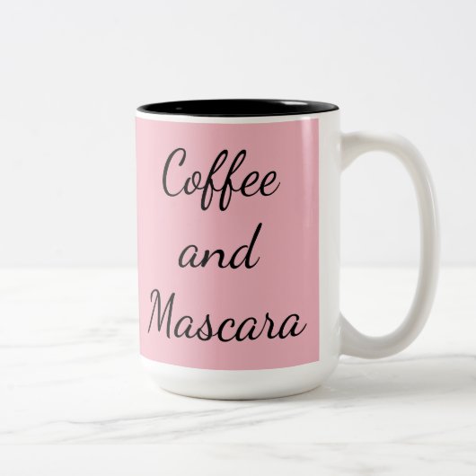 Coffee en Mascara Coffee Tea Cup Tweekleurige Koffiemok (Rechts)