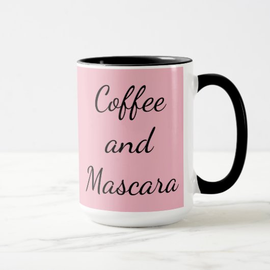 Coffee en Mascara Coffee Tea Gift for her Mok (Rechts)