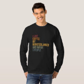 Coffee en My Munsterlander Münsterländer 3 Mensen T-shirt (Voorkant volledig)