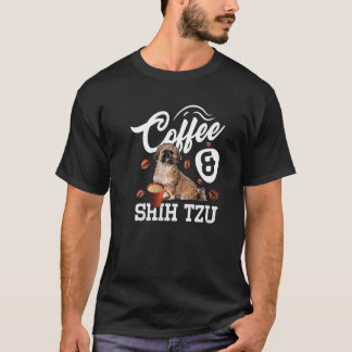 Coffee en Shih Tzu Dog T-shirt