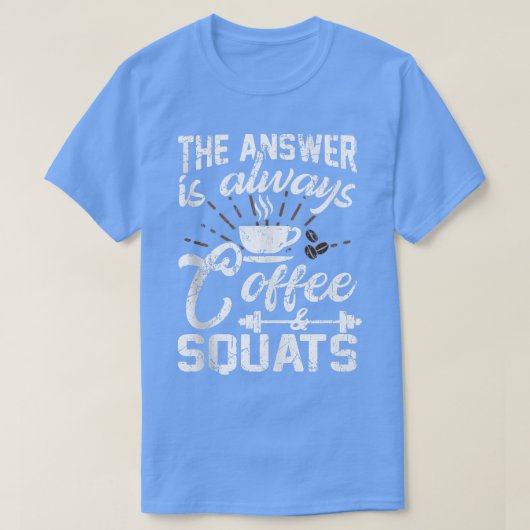 Coffee en Squats Shirt Funny Workout Tanktop (Design voorkant)