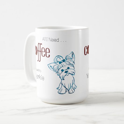 Coffee en Yorkie Koffiemok (Voorkant links)