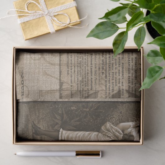 Coffee Ephemera Adverteren ontkoppeling van kunst Tissuepapier (Geschenk)