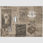 Coffee Ephemera Adverteren ontkoppeling van kunst Tissuepapier (Voorkant)