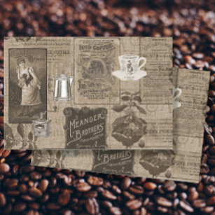 Coffee Ephemera  Adverteren ontkoppeling van kunst Tissuepapier