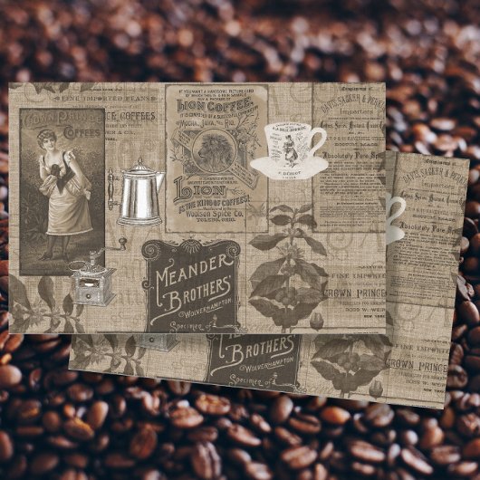 Coffee Ephemera Adverteren ontkoppeling van kunst Tissuepapier