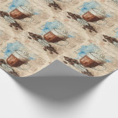 Coffee Ephemera Waterverf Collage Cadeaupapier (Hoek)