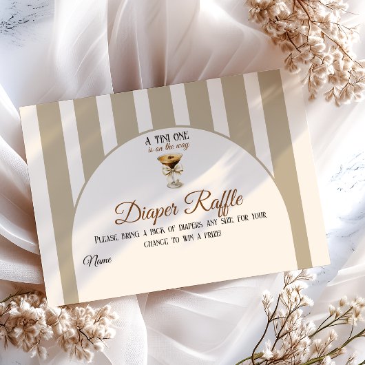 Coffee Espresso Martini Bow Baby shower Luier Informatiekaartje