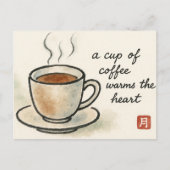 Coffee Etegami Postcard Briefkaart (Voorkant)