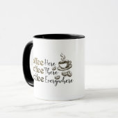 Coffee Everywhere Ceramic Mug for Coffee Lovers Mok (Voorkant links)