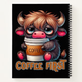 Coffee First Coffee Lover Gifts  Notitieboek (Achterkant)
