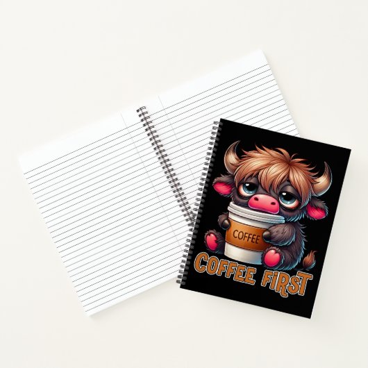 Coffee First Coffee Lover Gifts  Notitieboek (Binnen)