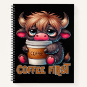Coffee First Coffee Lover Gifts  Notitieboek (Voorkant)