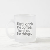Coffee First Frosted Glass Mug Matglas Koffiemok (Links)