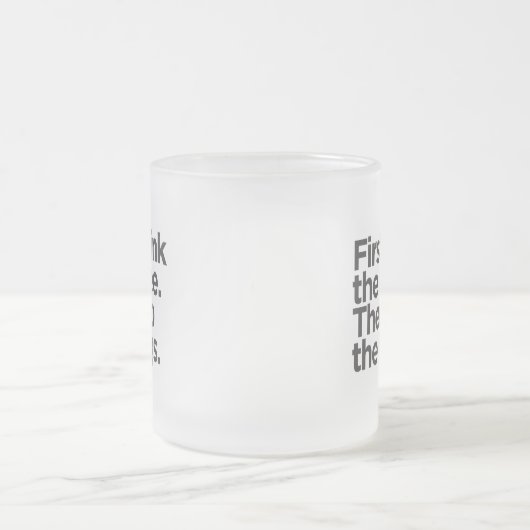 Coffee First Frosted Glass Mug Matglas Koffiemok (Center)