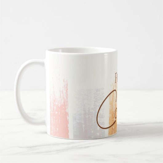 Coffee First Fun Boho Waterverf Koffiemok (Links)