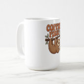 Coffee First Funny Sloth Mug Koffiemok (Voorkant links)