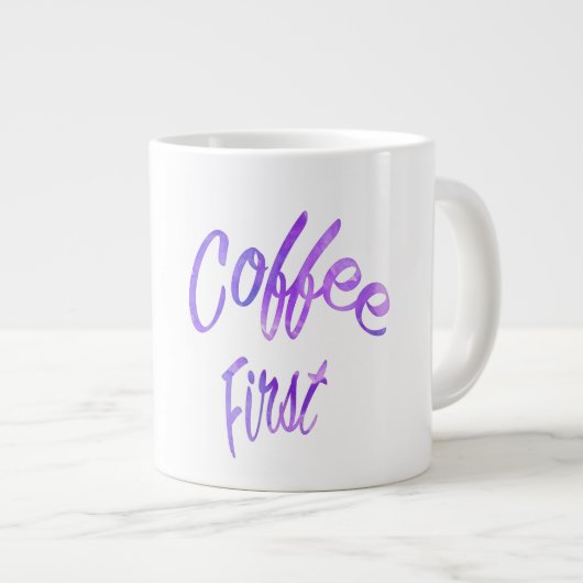 Coffee First - Jumbo Mok (Voorkant rechts)