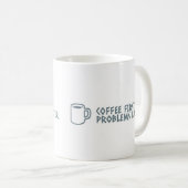 "Coffee First" minimalistische Mok-prioriteitsmoti Koffiemok (Voorkant rechts)