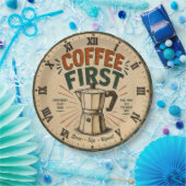 Coffee First Papieren Bordje (Feest)