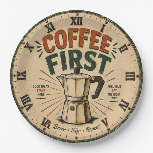 Coffee First Papieren Bordje (Voorkant)