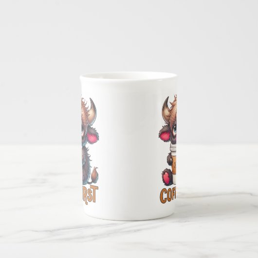 Coffee First  Porselein Kop (Voorkant)