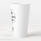 Coffee First Questions Later - Funny Morning Quote Latte Mok (Voorkant)