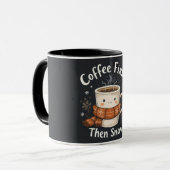 Coffee First, Then Snow – Cozy Winter Mug Mok (Voorkant links)
