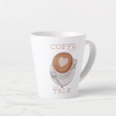 Coffee First Then Talk – Funny Morning Coffee Mug  Latte Mok (Rechterhoek)