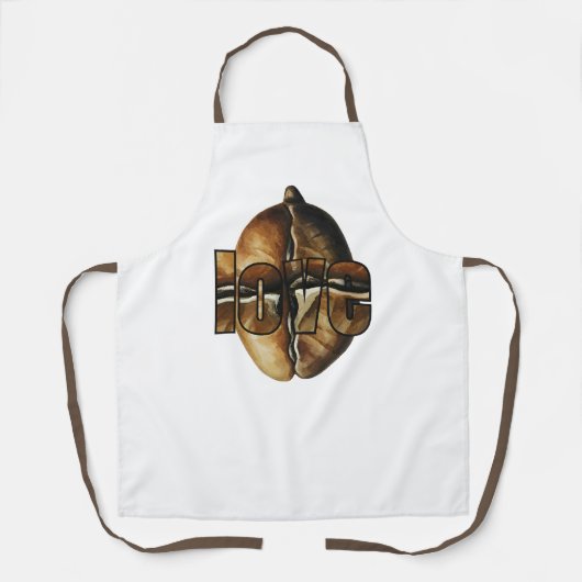 Coffee-flavored kitchen apron schort (Voorkant)