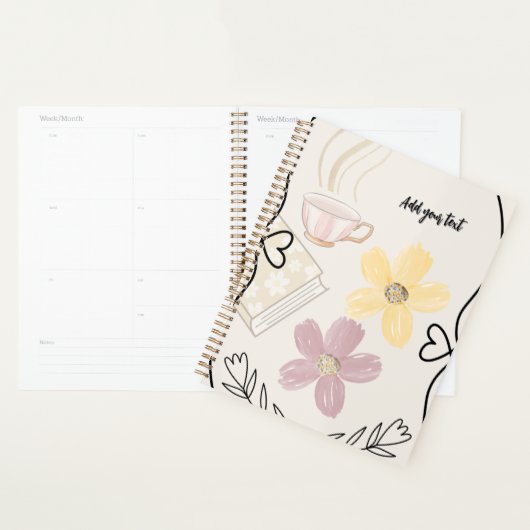 Coffee & Flowers Planner for Book Lovers (Display)