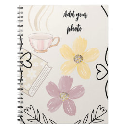 Coffee & Flowers Spiral Notebook for Book Lovers Notitieboek