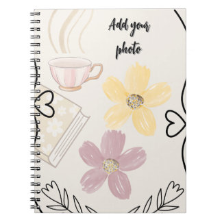Coffee & Flowers Spiral Notebook for Book Lovers Notitieboek