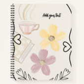 Coffee & Flowers Spiral Notebook for Book Lovers Notitieboek (Voorkant)