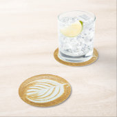Coffee Froth Leaf Art Ronde Kartonnen Onderzetter (Insitu)