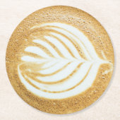 Coffee Froth Leaf Art Ronde Kartonnen Onderzetter (Voorkant)